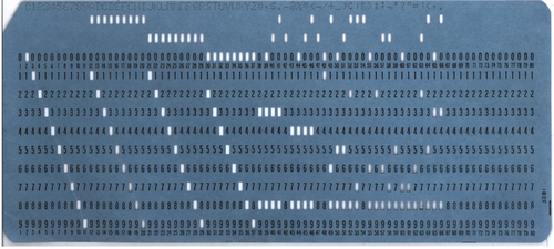 IBM 80-column punched card IBM 80-column punched card