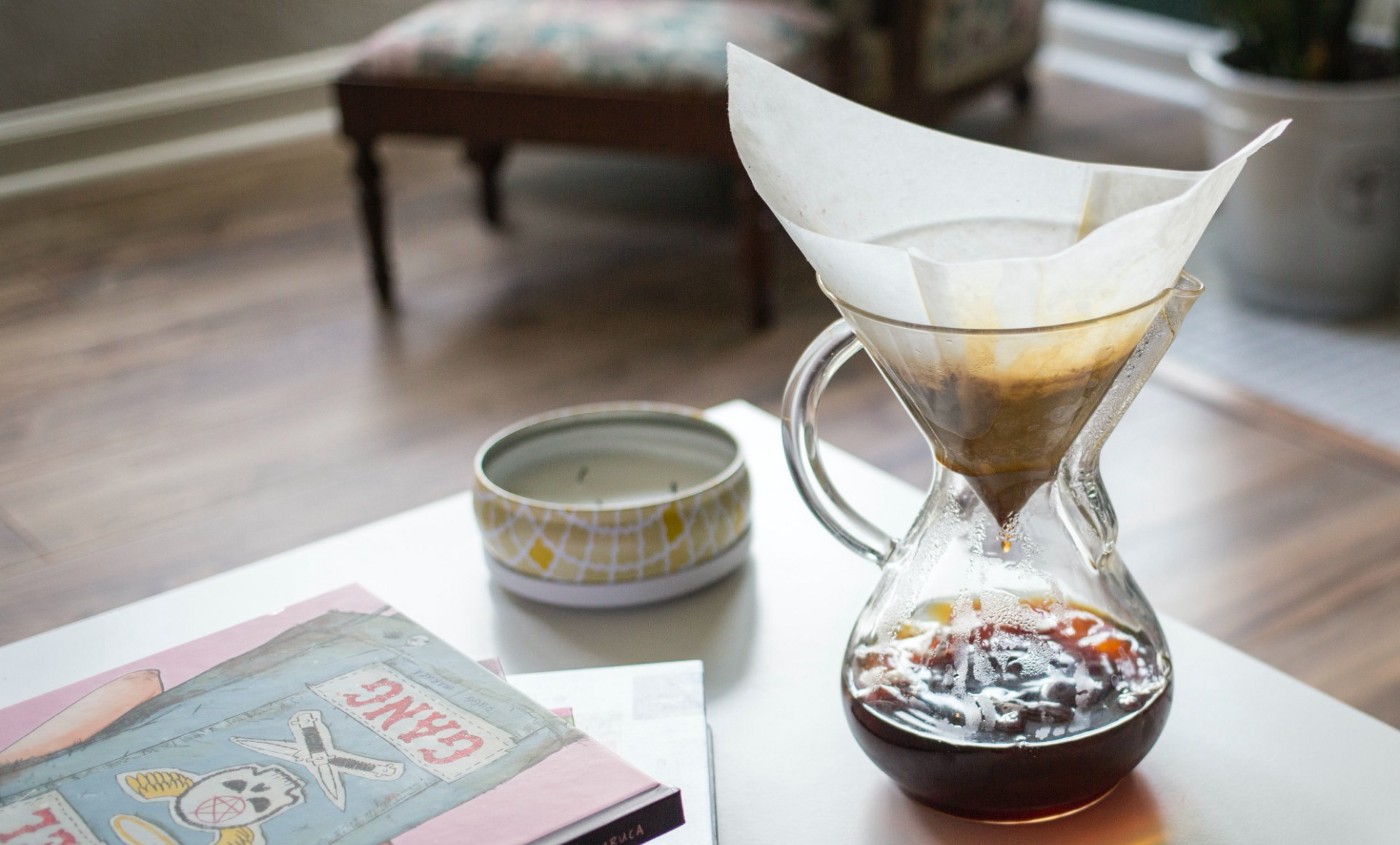 coffee dripping through a filter into a pot Photo by Wade Austin Ellis on Unsplash